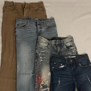 (4) Pairs, Boys-Sizes Ranging from 10-12) Jeans